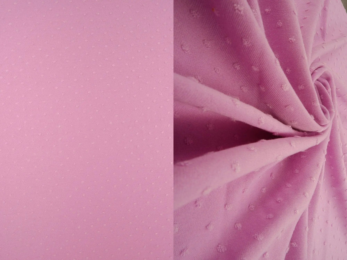 1 Yard Knit Jacquard Swiss Dot Fabric Soft Stretch Polyester Rayon 58/60 Inches Wide