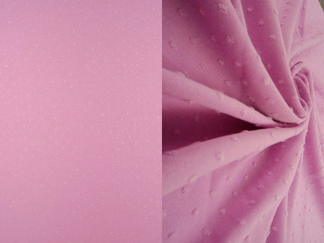 1 Yard Knit Jacquard Swiss Dot Fabric Soft Stretch Polyester Rayon 58/60 Inches Wide