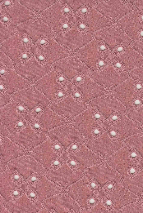 1 Yard DTY Knit Jacquard Eyelet Fabric 190 GSM, 58/60? Wide Polyester Spandex Blend