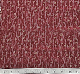 1 Yard Dark Wine Lace Fabric with Gold Foil Stars, 50/52" Wide, Stretch Apparel Material