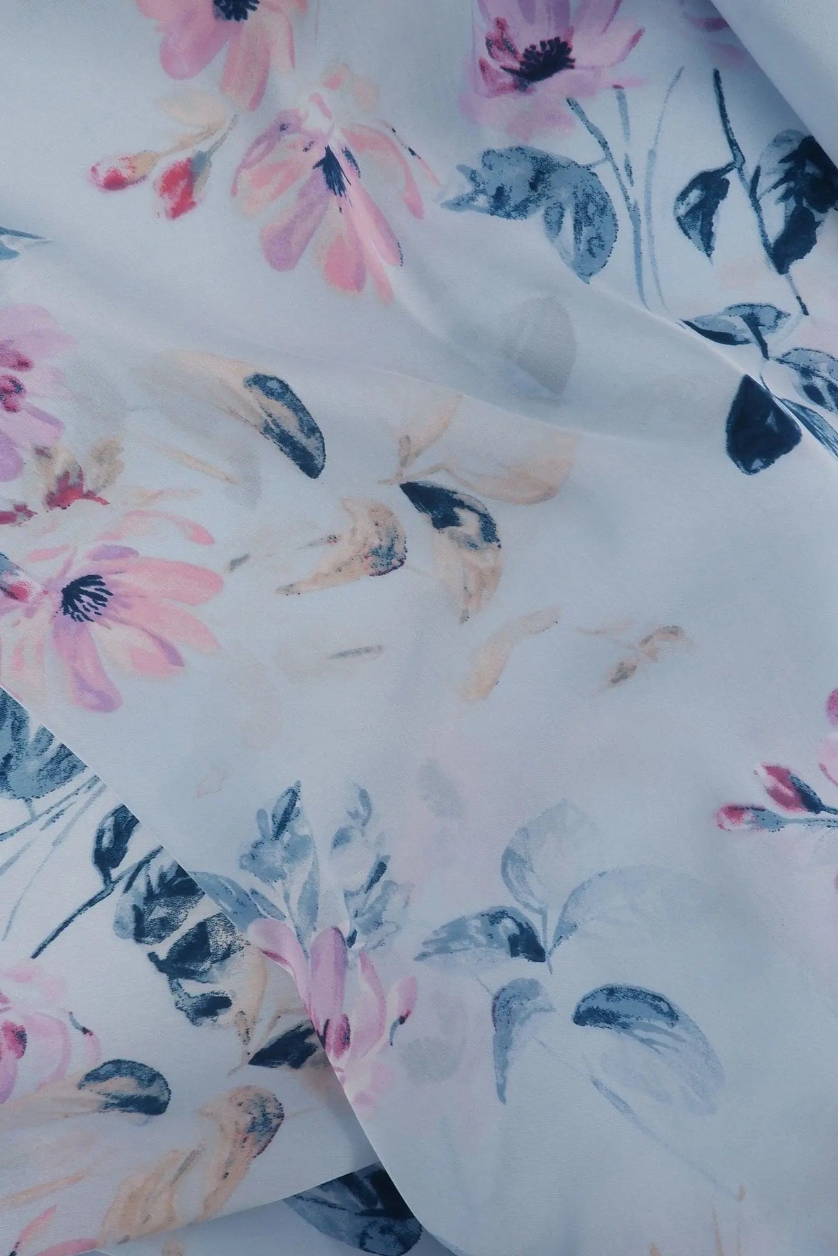 Satin Floral Print Fabric 100% Polyester, 57/58? Wide