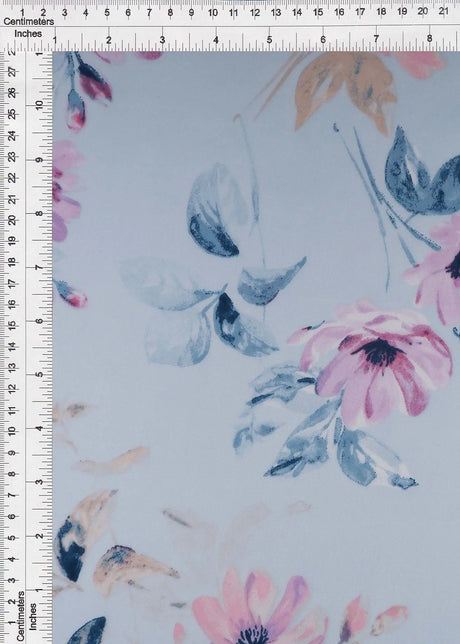 Satin Floral Print Fabric 100% Polyester, 57/58? Wide