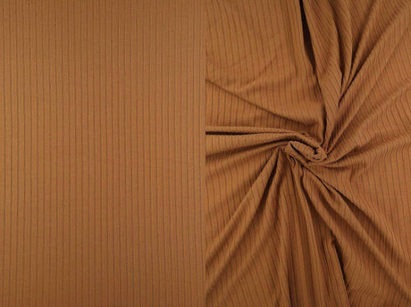8×3 Yummy Rib Solid Knit Fabric Soft Ribbed Texture, 87% Polyester 13% Spandex, 58/60'' Width