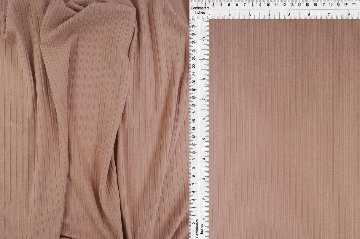 1 Yard 8x3 Yummy Rib Solid Knit Fabric 170 GSM, 58/60? Wide Polyester Spandex Blend