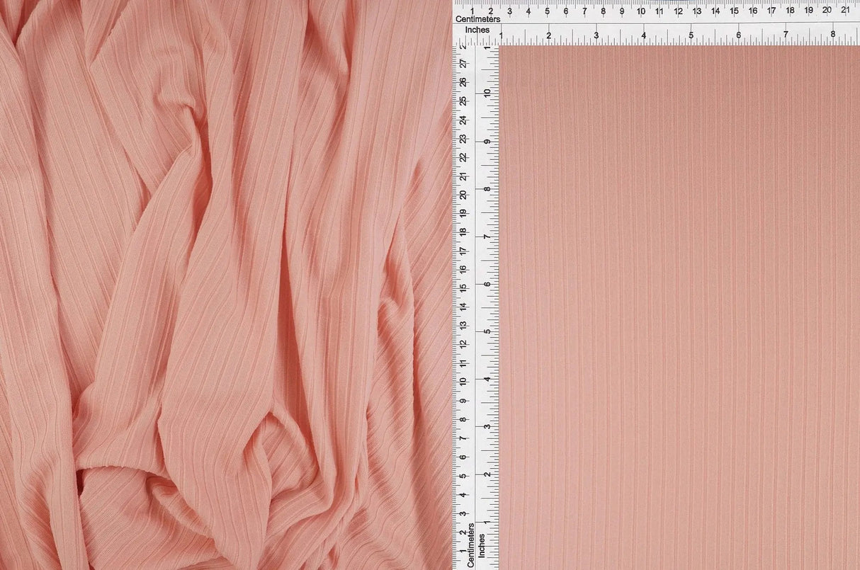 1 Yard 8x3 Yummy Rib Solid Knit Fabric, 58/60'' Wide Polyester Spandex Blend
