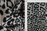 French Terry Animal Print Jaguar Cheetah Leopard Knit Fabric 1 Yard Soft Stretch 58/60" Wide