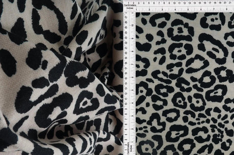 French Terry Animal Print Jaguar Cheetah Leopard Knit Fabric 1 Yard Soft Stretch 58/60" Wide