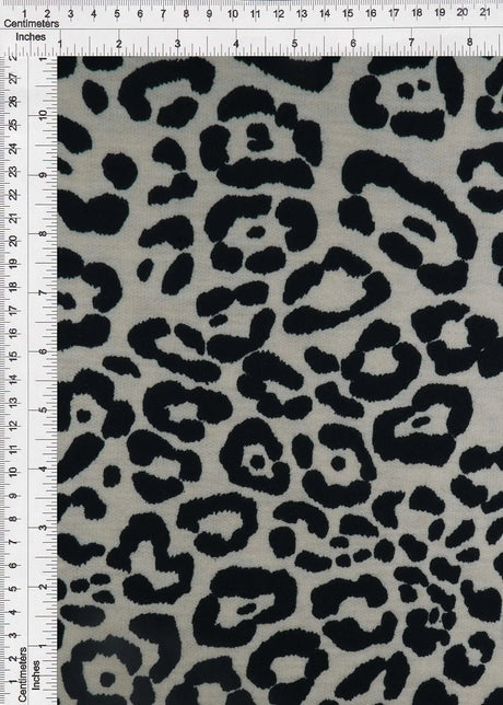 1 Yard French Terry Knit Fabric Animal Jaguar Cheetah Leopard Print 58/60" Width