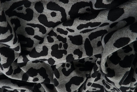 1 Yard French Terry Knit Fabric Animal Jaguar Cheetah Leopard Print 58/60" Width