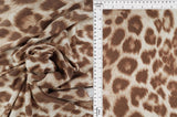 1 Yard French Terry Animal Print Knit Fabric, 58/60? Wide Poly Rayon Blend