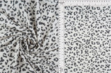 French Terry Animal Print Knit Fabric 1 Yard Soft Stretch Cozy Material 58/60" Wide
