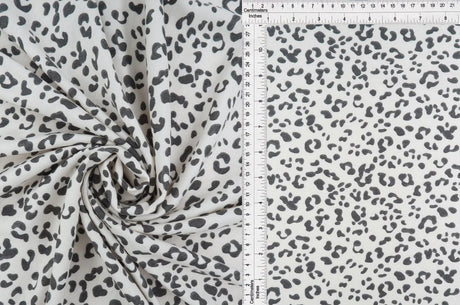 French Terry Animal Print Knit Fabric 1 Yard Soft Stretch Cozy Material 58/60" Wide