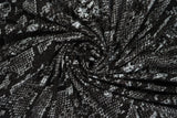 1 Yard Polyester Spandex DTY Brush Snake Skin Print Animal Fabric 58/60" Width