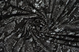 1 Yard Snake Skin Animal Print DTY Brushed Knit Fabric Soft Stretch Polyester Spandex 58/60 Inches Wide