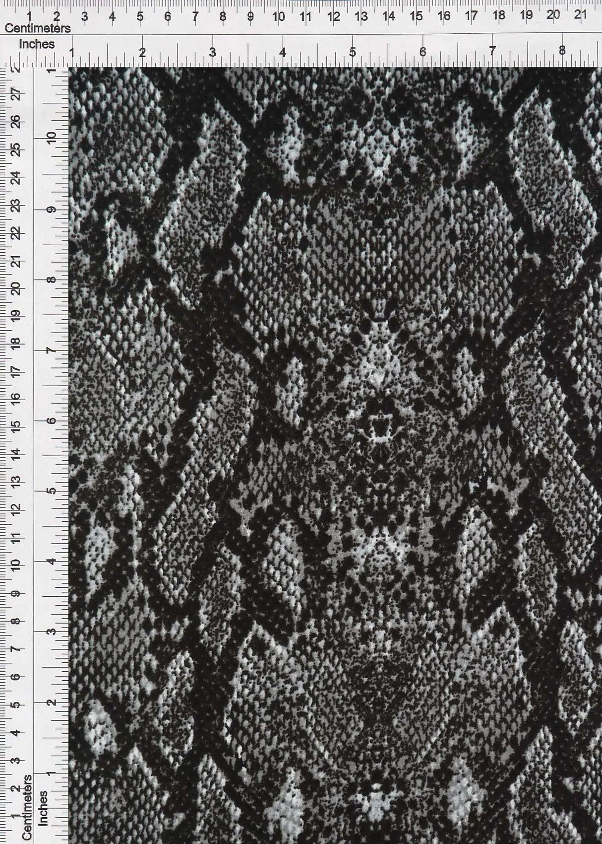 1 Yard Snake Skin Animal Print DTY Brushed Knit Fabric Soft Stretch Polyester Spandex 58/60 Inches Wide