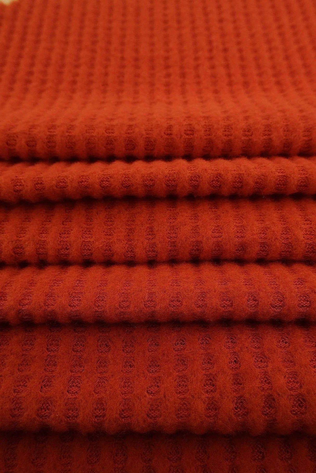 1 Yard Waffle Brushed Solid Fabric, 58/60? Wide Polyester Rayon Spandex Blend