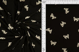 Brushed Butterfly Print DTY Knit Fabric, Soft Stretch Polyester Spandex 58/60” Wide
