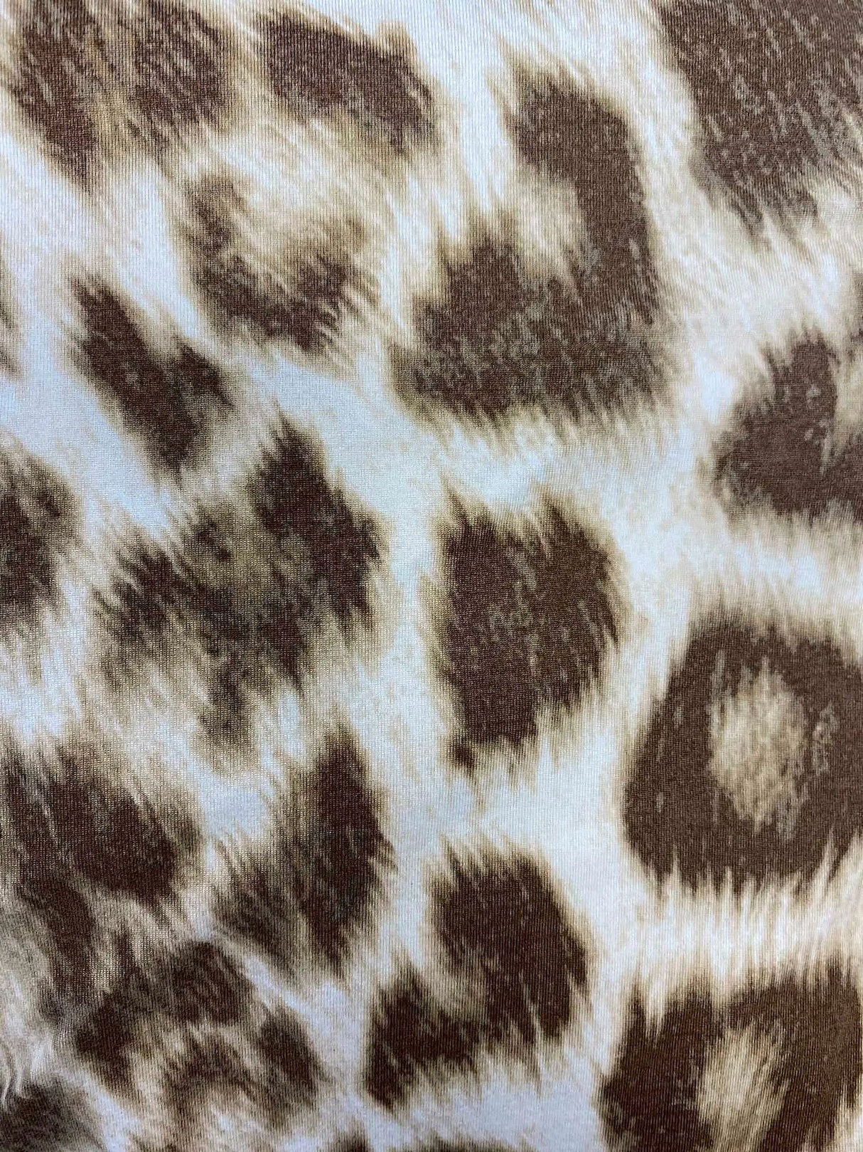 1 Yard Animal Print DTY Brushed Knit Fabric Soft Stretch Polyester Spandex 58/60 Inches Wide