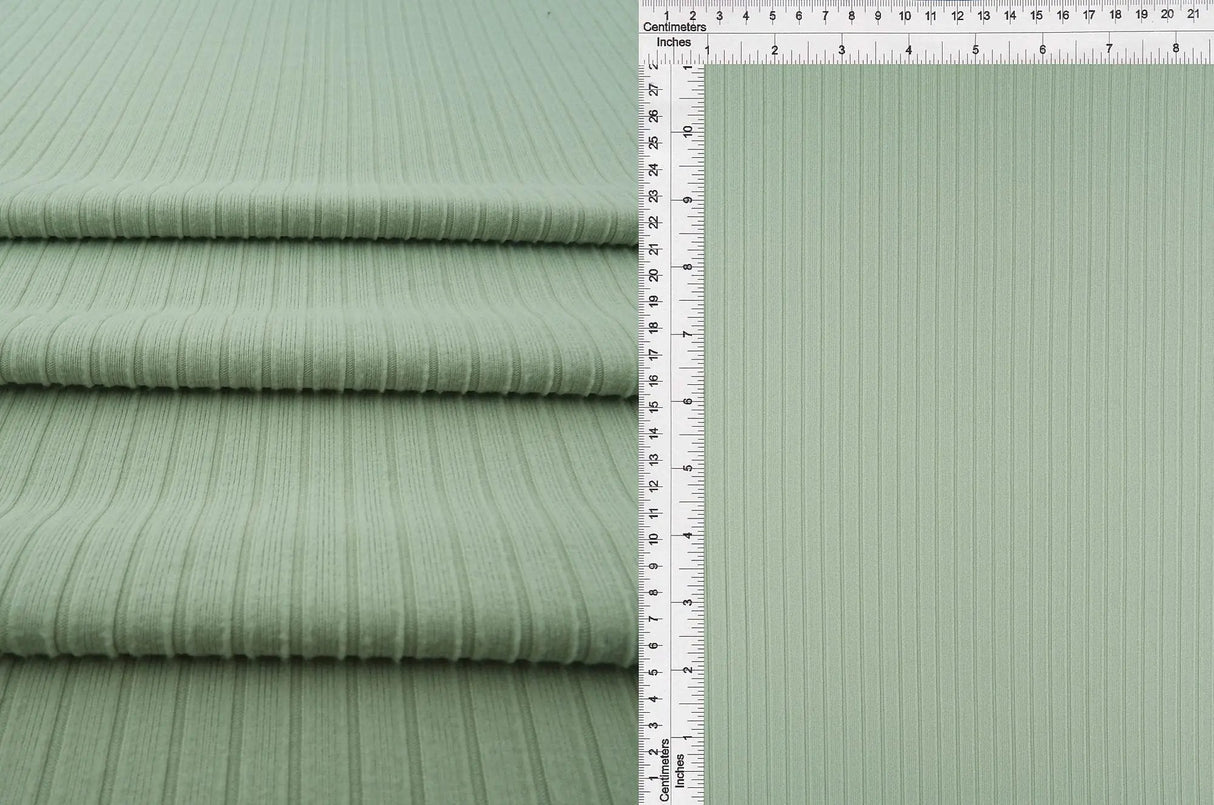 1 Yard 8x3 Yummy Rib Solid Knit Fabric 170 GSM, 58/60? Wide Polyester Spandex Blend