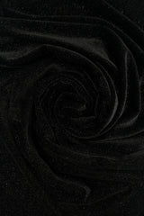 1 Yard Stretch Velvet with Glitter Fabric 250 GSM, 56/58'' Wide Polyester Spandex Blend