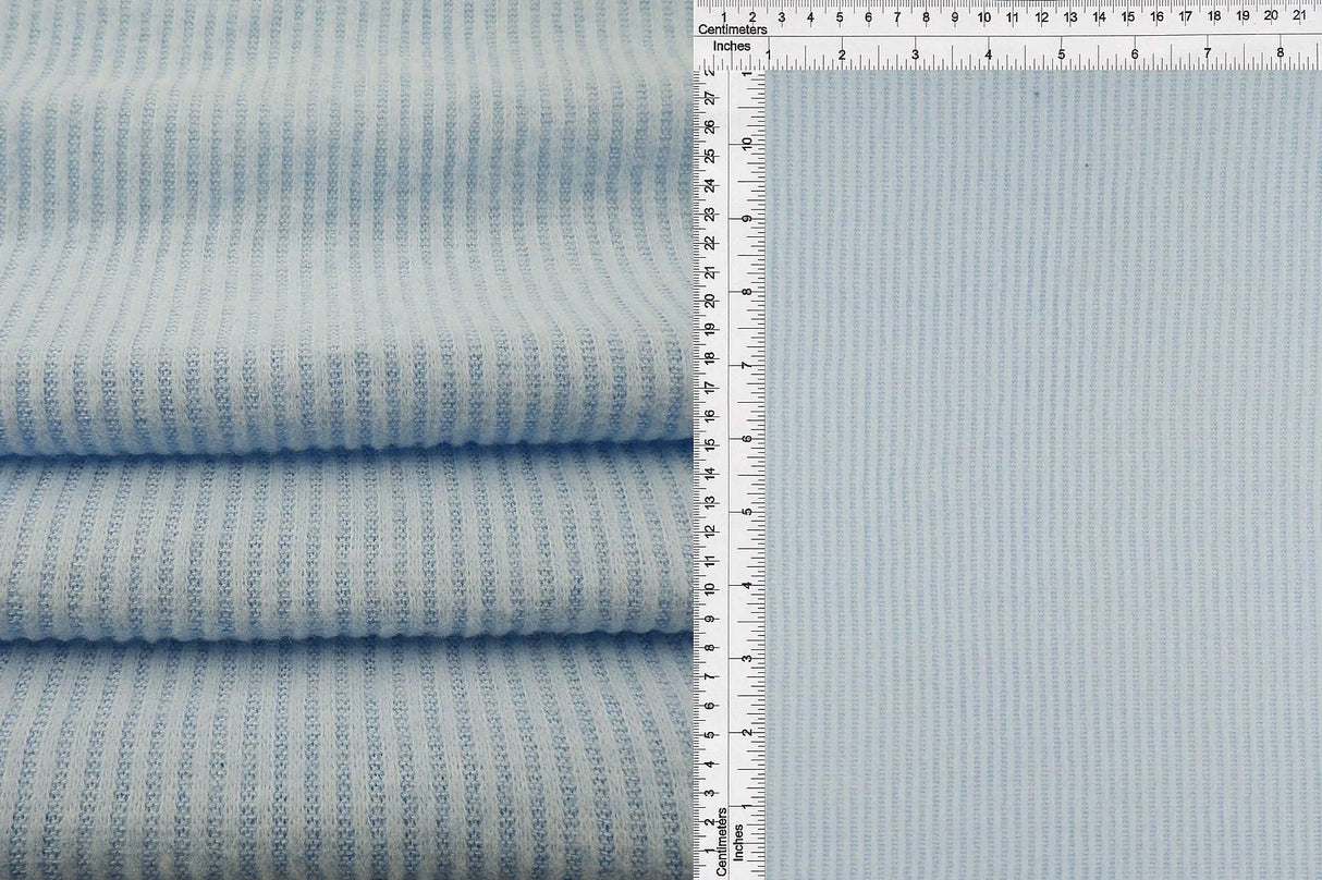 2x2 Rib Brushed Two Tone Sweater Fabric 1 Yard Soft Stretch Cozy 58/60" Wide