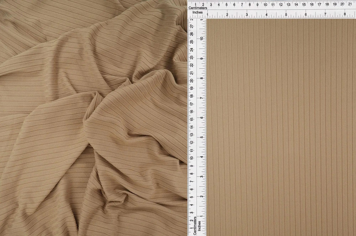 1 Yard 8x3 Yummy Rib Solid Knit Fabric 170 GSM, 58/60? Wide Polyester Spandex Blend