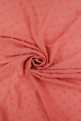 1 Yard Waffle Swiss Dot Chiffon Woven Fabric Textured Sheer Soft Drapery 59/60" Width