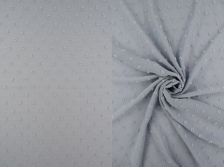 1 Yard Waffle Swiss Dot Chiffon Woven Fabric Textured Sheer Soft Drapery 59/60" Width