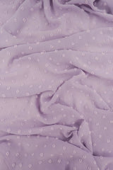 1 Yard Waffle Swiss Dot Chiffon Woven Fabric Textured Sheer Soft Drapery 59/60" Width