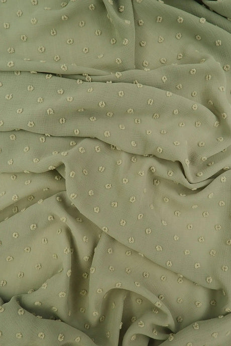 Waffle Swiss Dot Chiffon Fabric 100% Polyester 59/60'' Wide