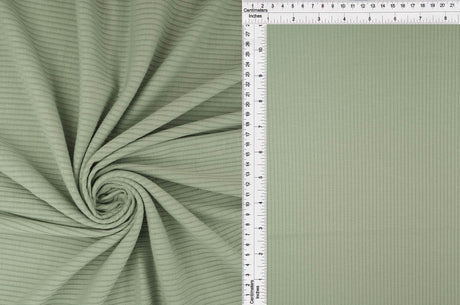 1 Yard 4x2 Rib Solid Knit Fabric, 52/54'' Wide Polyester Rayon Spandex Blend