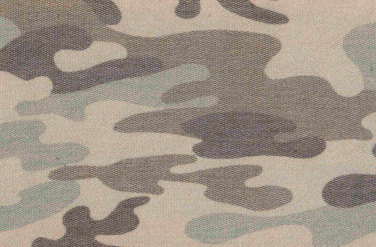 1 Yard Organic Terry Camouflage Print Stretch Fabric 58/60 Inch Wide