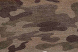 1 Yard Organic Terry Camouflage Print Stretch Fabric 58/60 Inch Wide