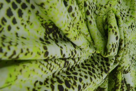 1 Yard Snake Skin Code99 DTY Brushed Knit Fabric Soft Stretch Polyester Spandex 58/60 Inches Wide