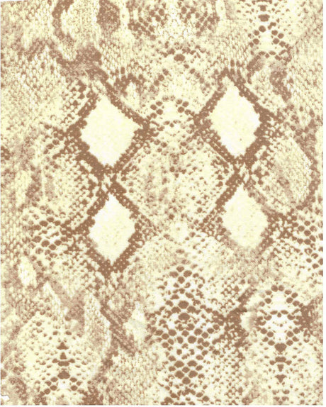 1 Yard Snake Skin Code99 DTY Brushed Knit Fabric Soft Stretch Polyester Spandex 58/60 Inches Wide