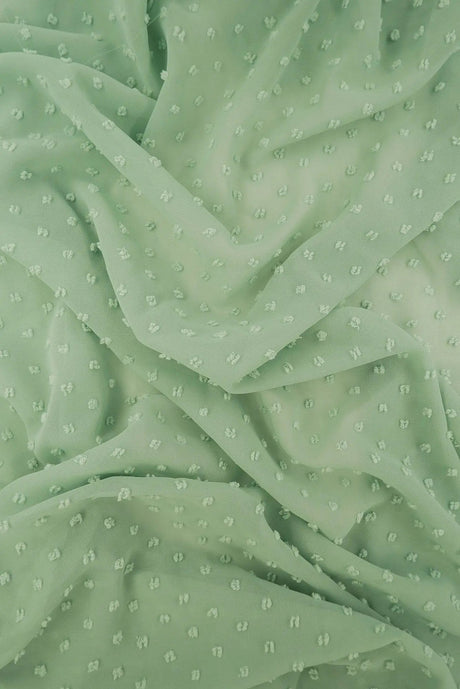 Solid Swiss Dot Chiffon Fabric 100% Polyester Lightweight Sheer 57/58" Wide