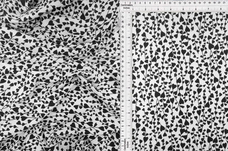 1 Yard DTY Heart Print Stretch Knit Fabric 58 Inch Wide