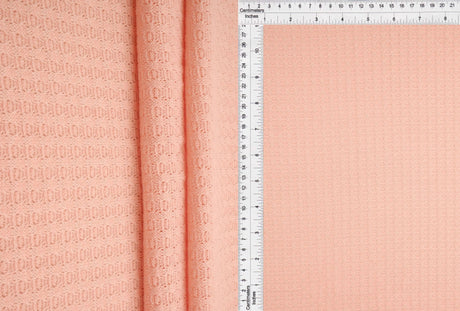 1 Yard Waffle Solid Knit Fabric, 58/60? Wide Polyester Rayon Spandex Blend