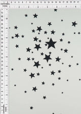 1 Yard Star Print DTY Brushed Knit Fabric Soft Stretch Polyester Spandex 58/60 Inches Wide
