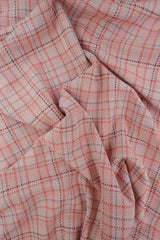 1 Yard Knit Jacquard Plaid Fabric 230 GSM Polyester Rayon Spandex Blend 58/60" Width