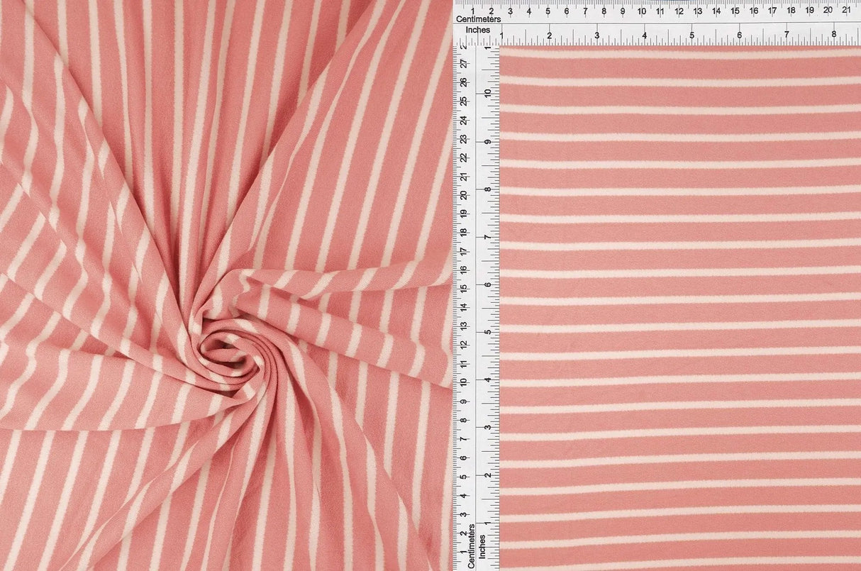 Striped Viscose Crepe Fabric 1 Yard Soft Draping Texture Lightweight 58/60" Wide