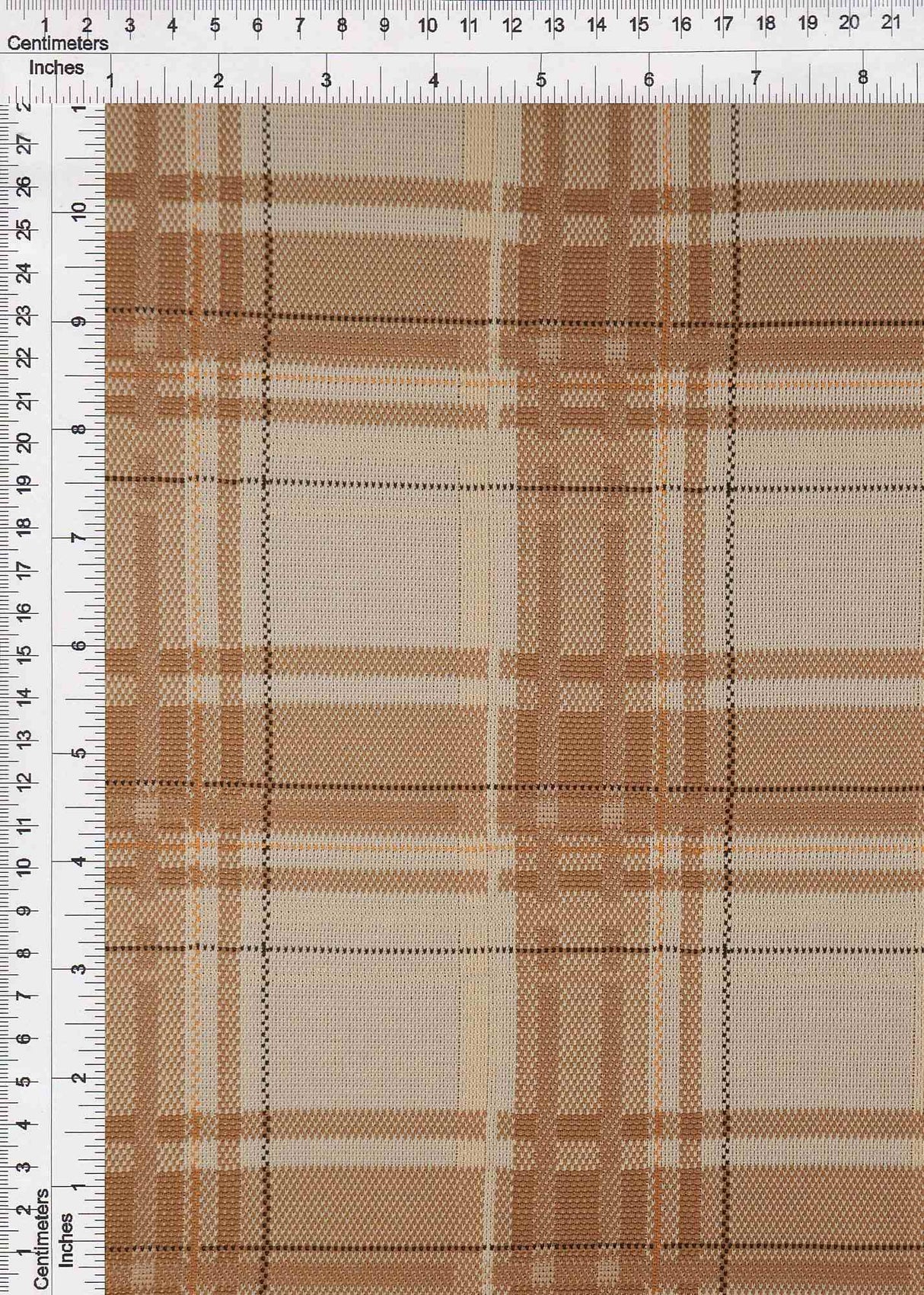 58/60" Double Knit Jacquard Plaid Fabric 87% Polyester 12% Rayon 1% Spandex 230 GSM by Yard