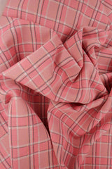 Cozy Double Knit Jacquard Plaid Fabric Stretch Polyester Rayon 58/60 Inches Wide