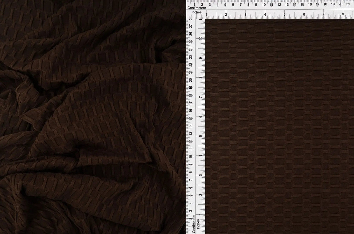 1 Yard Polyester Spandex Honeycomb Knit Solid Fabric 58/60" Width