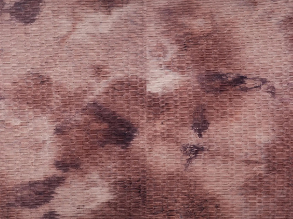 1 Yard Polyester Spandex Honeycomb Knit Real Tie Dye Fabric 58/60" Width