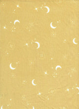 1 Yard Polyester Spandex Yummy Rib Knit Fabric Star Moon Print Soft Stretch 58/60" Width