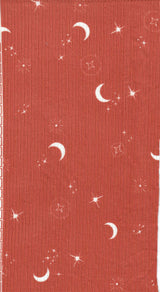 4×2 Yummy Rib Star and Moon Knit Stretch Fabric, 87% Polyester 13% Spandex, 58/60'' Wide
