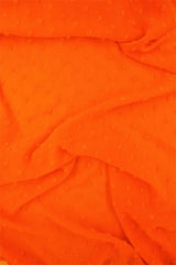 Waffle Swiss Dot Chiffon Fabric 100% Polyester 59/60'' Wide