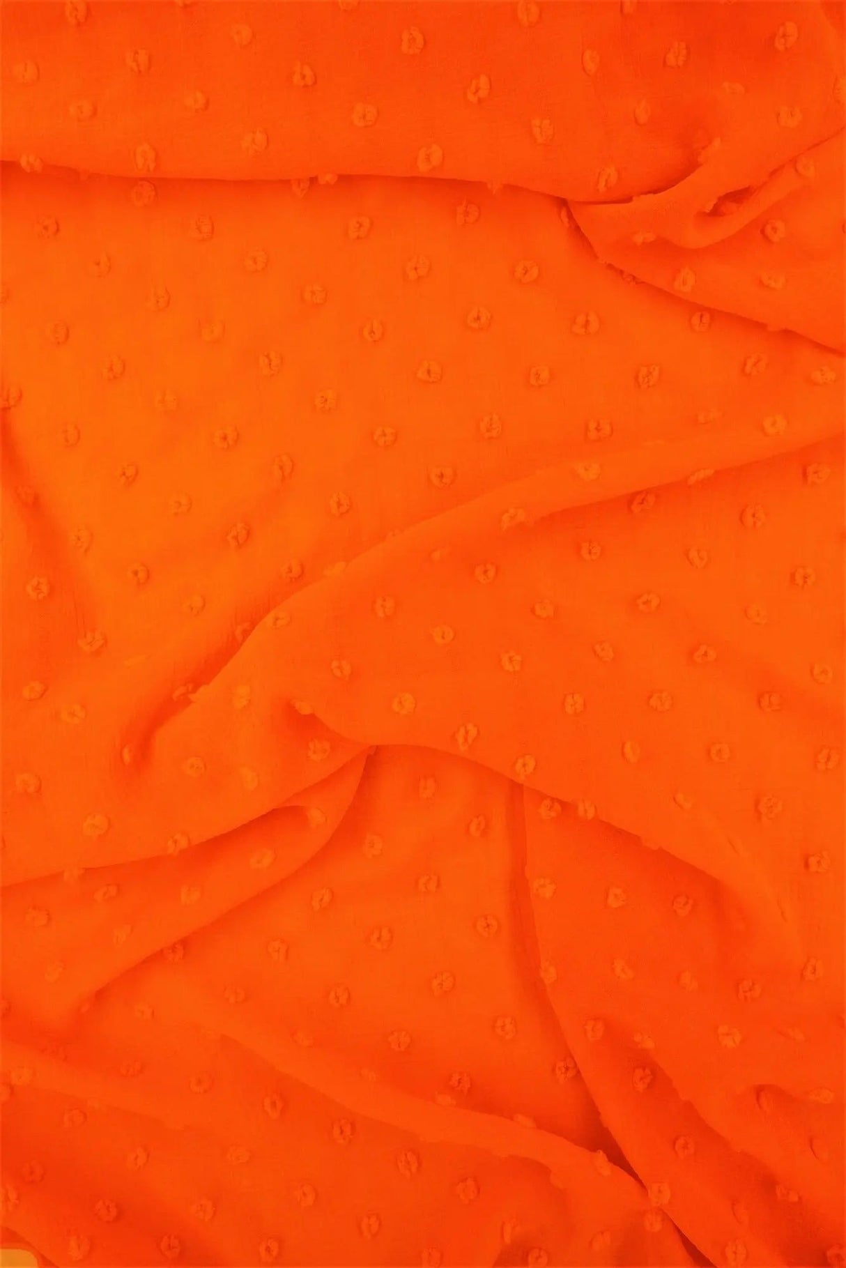 1 Yard Waffle Swiss Dot Chiffon Woven Fabric Textured Sheer Soft Drapery 59/60" Width