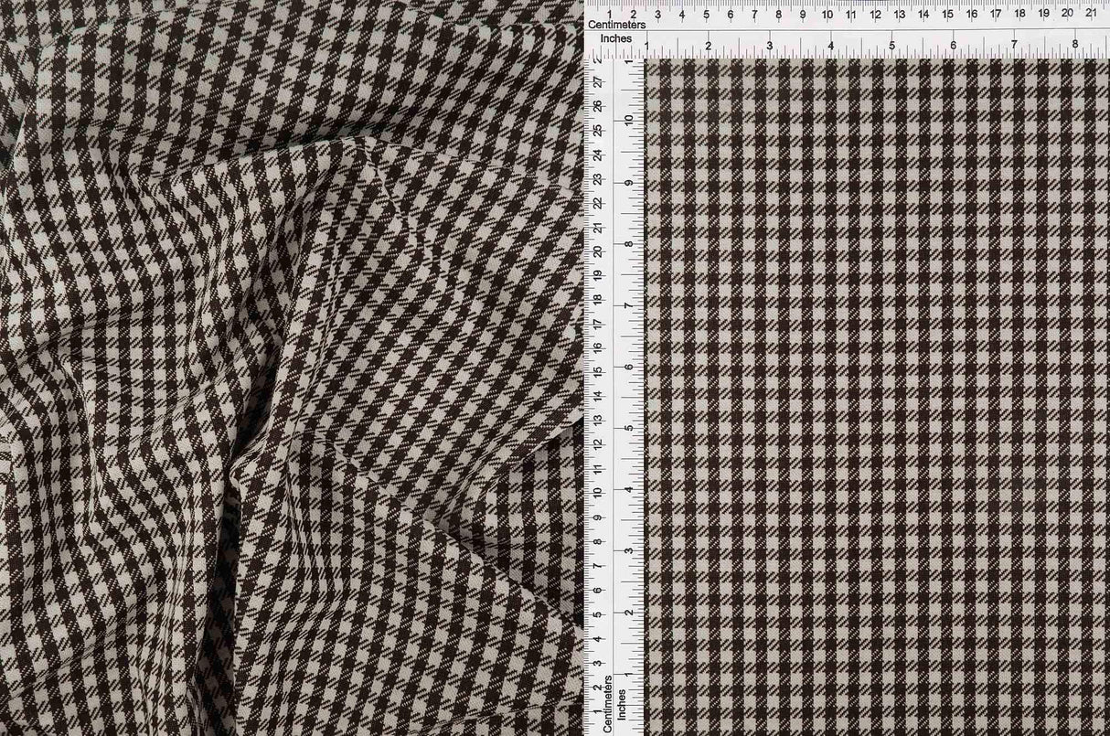 Textured Double Knit Jacquard Plaid Fabric Stretch Polyester Rayon 58/60 Inches Wide
